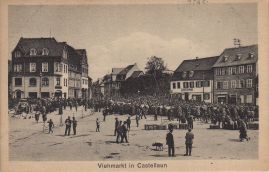 Hier geht es zur Karte mit dem Motiv 'Viehmarkt mit Schweinen und Kühen'