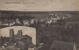 Hier geht es zur Karte mit dem Motiv 'Blick entlang der Bahnhofstraße zum Pfingstwald'