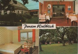 Hier geht es zur Karte mit dem Motiv 'Vier Bilder der Pension Waldblick'