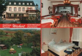 Hier geht es zur Karte mit dem Motiv 'Innen- und Außenaufnahmen von Pension Wickert'
