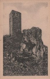 Hier geht es zur Karte mit dem Motiv 'Der Bergfried Koppenstein mit einem Felsen'