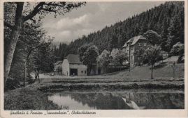 Hier geht es zur Karte mit dem Motiv 'Gasthaus Tannenheim mit Fischteich' Hier geht es zur Karte mit dem Motiv 'Gasthaus Tannenheim mit Fischteich'