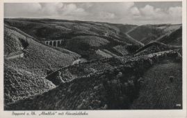 Hier geht es zur Karte mit dem Motiv 'Bahnlinie auf waldigem Talhang'