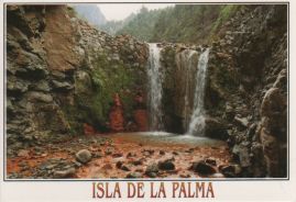 Hier geht es zur Karte mit dem Motiv 'Bunter Wasserfall in der Caldera'