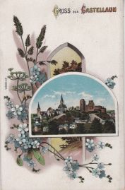 Hier geht es zur Karte mit dem Motiv 'Reich verziertes Bild mit Burg und Kirchen'