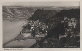 Hier geht es zur Karte mit dem Motiv 'Burg Rheinfels über dem Hafen'