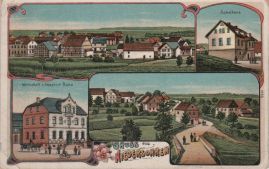 Hier geht es zur Karte mit dem Motiv 'Wirtschaft, Schulhaus und zwei Dorfansichten'