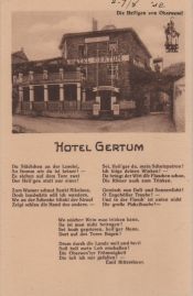 Hier geht es zur Karte mit dem Motiv 'Hotel Gertum mit Gedicht' Hier geht es zur Karte mit dem Motiv 'Hotel Gertum mit Gedicht'