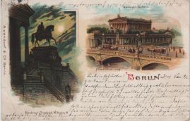 Hier geht es zur Karte mit dem Motiv 'Friedrich-Denkmal und Friedrichsbrücke'