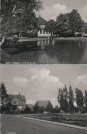 Hier geht es zur Karte mit dem Motiv 'Volksschule, Dorfweiher und Forsthaus'
