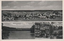Hier geht es zur Karte mit dem Motiv 'Panorama, Rathaus, Weiher und Brunnen'