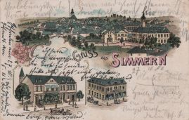Hier geht es zur Karte mit dem Motiv 'Kutschenverkehr auf Simmerns Straßen'
