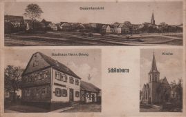 Hier geht es zur Karte mit dem Motiv 'Die evangelische Kirche in Schönborn'