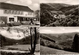 Hier geht es zur Karte mit dem Motiv 'Ein Gasthaus und drei Landschaftsbilder'