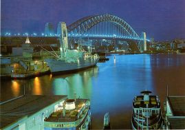 Hier geht es zur Karte mit dem Motiv 'Harbour Bridge und Circular Quay nachts'