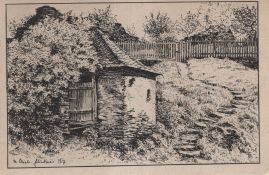 Hier geht es zur Karte mit dem Motiv 'Burggarten auf Zeichnung von 1917'