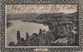 Hier geht es zur Karte mit dem Motiv 'Eine Villa am Rhein zwischen Bäumen'