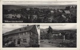Hier geht es zur Karte mit dem Motiv 'Auto vor dem Eveshausener Gasthaus'