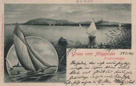 Hier geht es zur Karte mit dem Motiv 'Rudernder Mann auf dem Müggelsee'
